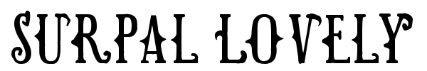 Surpal Lovely font preview